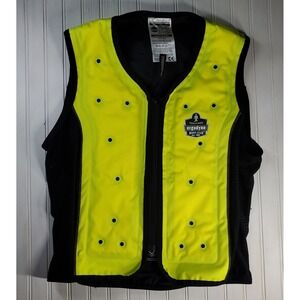Ergodyne Chill-Its Vest Men's Large Lime Dry Evaporative Cooling Safety Work